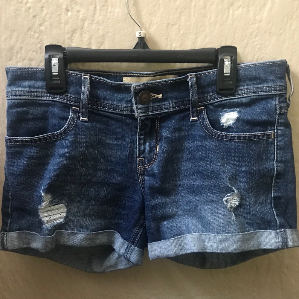 Hollister distressed jean shorts
